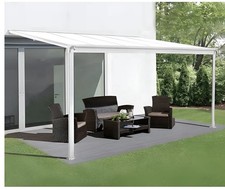 White garden veranda car port - car,