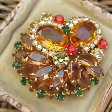VERIFIED  VINTAGE JULIANA DELIZZA & ELSTER RHINESTONE BROOCH CATALOGUE NO 4972