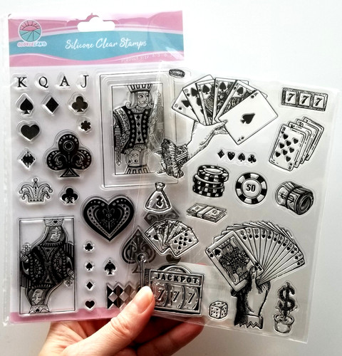 Clear stamps playing - playing, cards