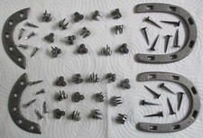 Size 11+ UK Army:"BOOT HEEL & TOE PLATES, NAILS & SCREWS PLUS 26x TRIPLE STUDS"