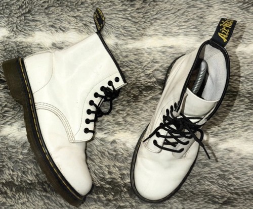 Martens shiny white patent - martens,