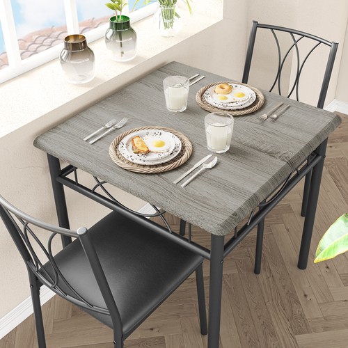Square dinner table - set, w/2