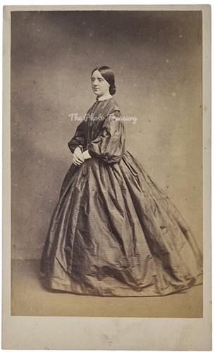 Cdv lady crinoline dress - lady, in