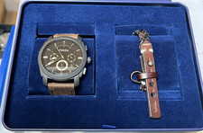 FOSSIL FS5251SET MENS MACHINE CHRONOGRAPH QUARTZ ANALOGUE BLACK DIAL WATCH *NEW*