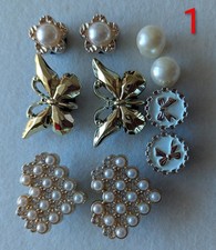 10Pcs Gold Rhinestone Croc