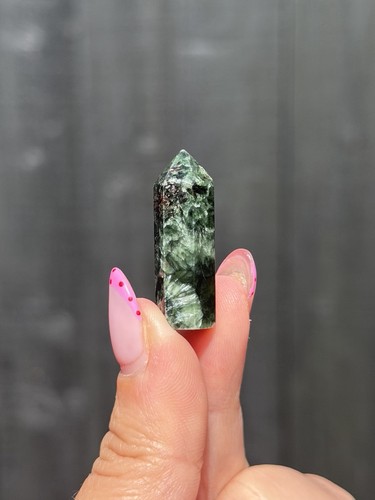 Seraphinite mini point crystal - seraphinite,