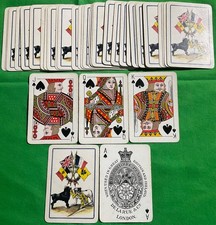 Old Antique De La Rue ** WW1 MILITARY DOGS + FLAGS ** Wide Pack Playing Cards