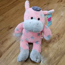 Chad Valley Designabear design a bear Pink Cow Bull Soft Toy Plush Farm Animal  