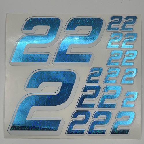 Blue star hologram - blue, hologram/white