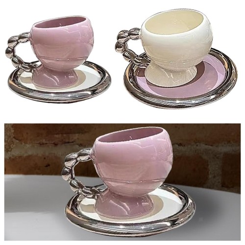 Ceramic coffee mug with saucer - mug,