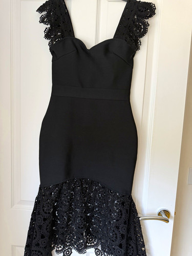 Black long bodycon dress - &, p