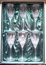 6 x Thomas Webb cut crystal