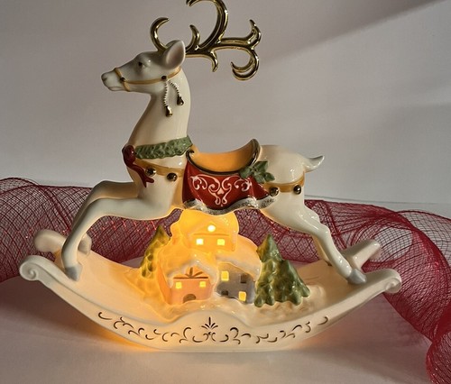 Lenox lighted holiday reindeer - holiday,