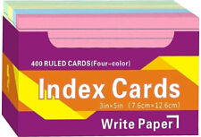 400 Ruled Coloured Index Cards