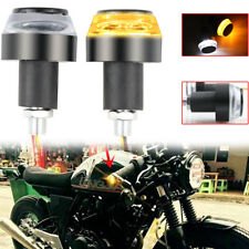 2pcs Motorcycle Turn Signal LED Light Indicator Handle Bar End Handlebar Lamp