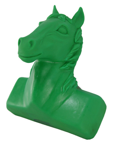 Green horse head tow ball - green,
