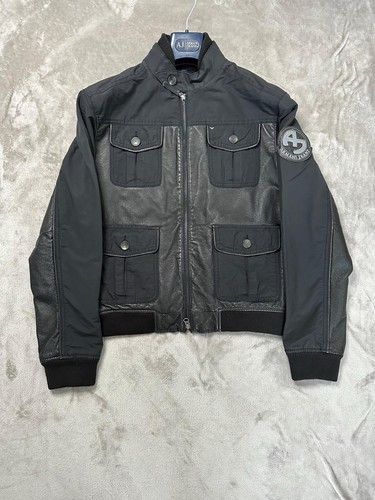 Mens armani leather - mens, jacket