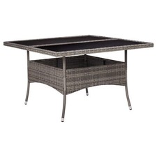 Dining Table Grey Poly Rattan