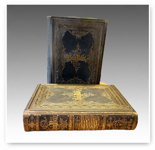 Antique study bible c1860 - study,