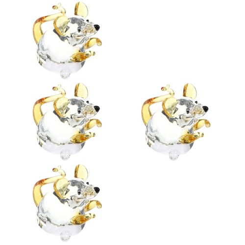 Crystal animal mouse figurine - crystal,