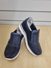 Damart Ladies Blue Slip On Shoes Size 4E