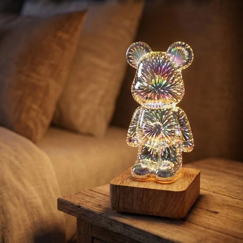 Fireworks bear led night - fireworks,