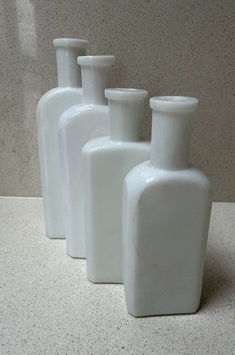 Antique white milk glass - 4,