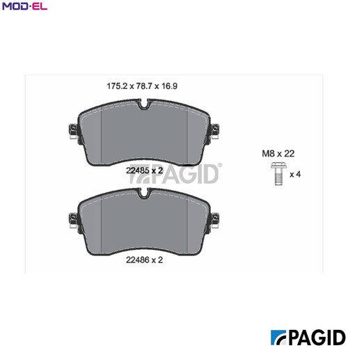 Brake pad set disc - disc,