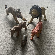 Vintage Animal Bundle Lion Tiger AAA ELC Bullyland Hippo Toy Animals