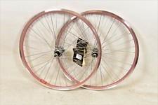PAIR GIRLS 24 X 1.75 507 RIM PINK BIKE ALLOY WHEELS FOR RALEIGH SWIRL MULTISPEED