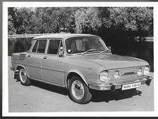 Skoda S110 LS Front 3/4 View Mid 1970s Original UK Market Press Photograph