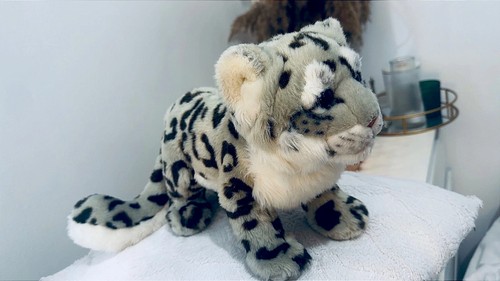 Snow leopard plush soft toy - snow,