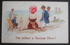 ELLAM Comic BEACH BATHING BELLE LADY ADMIRED MY MEN I'M RATHER A SUCCESS HERE