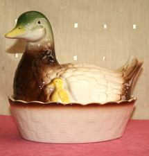 Vintage ceramic duck egg - ceramic,