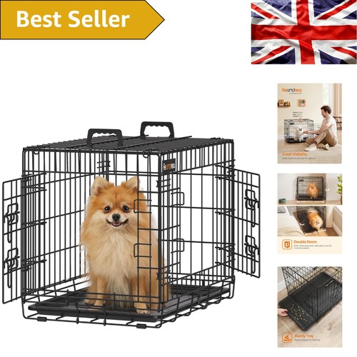 Durable black dog crate - durable, for