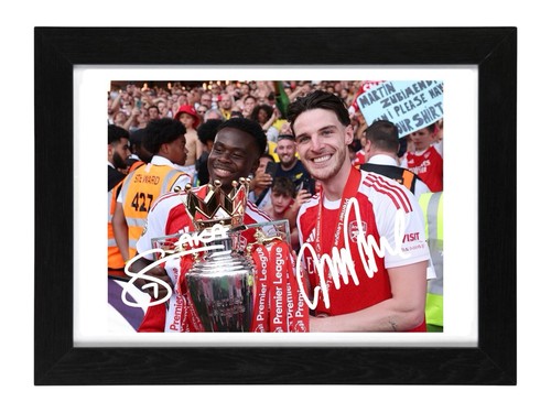 Rice and saka signed photo - signed,
