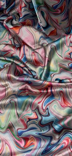 Green multicoloured waves - green,