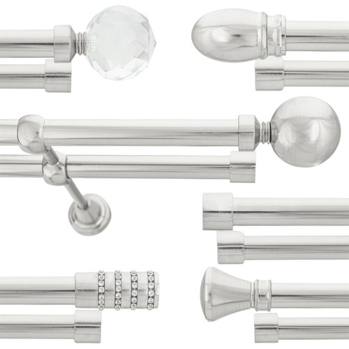 Double metal curtain pole set - curtain,