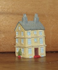 Vintage Ornate Hand Painted Pewter Thimble - Village House - Free Postage In UK