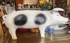 Vintage Traditional Butcher’s Window Decoration Advertising B lack & White Pig. 