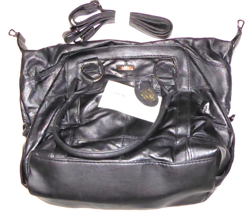 Black large real - black, leather