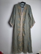 Moroccan Grey Formal Kaftan Caftan Dress Arabic Ladies Middle East Size Medium
