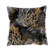 African Abstract Print Scatter Cushion by Andrew Lee 45 x 45 cm NEW