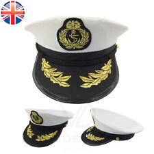 VDL Navy Captain Hat Skipper Yacht Sailor Costume Cosplay Fancy Dress
