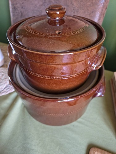Brown glazed stoneware - 2,