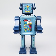 Vintage Robot ASTROBOT Wind-Up Playgo Working Tin & Plastic 11cm Tall