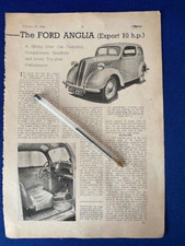 Ford Anglia from The Motor Magazine 23 Februray 1949 Not a reprint Classic Car