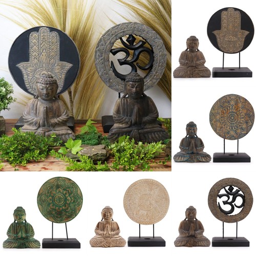 Handcarved wooden buddha feng - wooden,