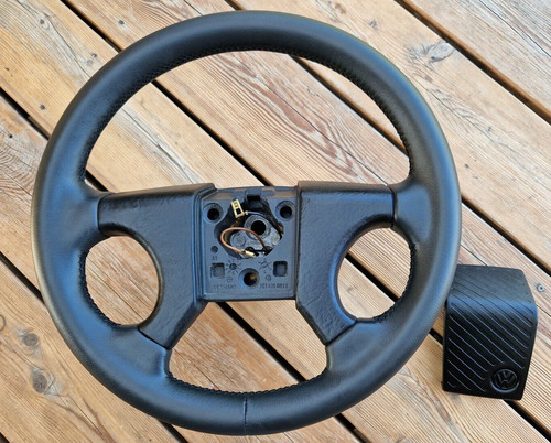 New leather steering wheel - steering,