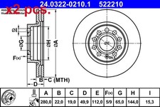 X2 PCS FRONT BRAKE DISC ROTOS